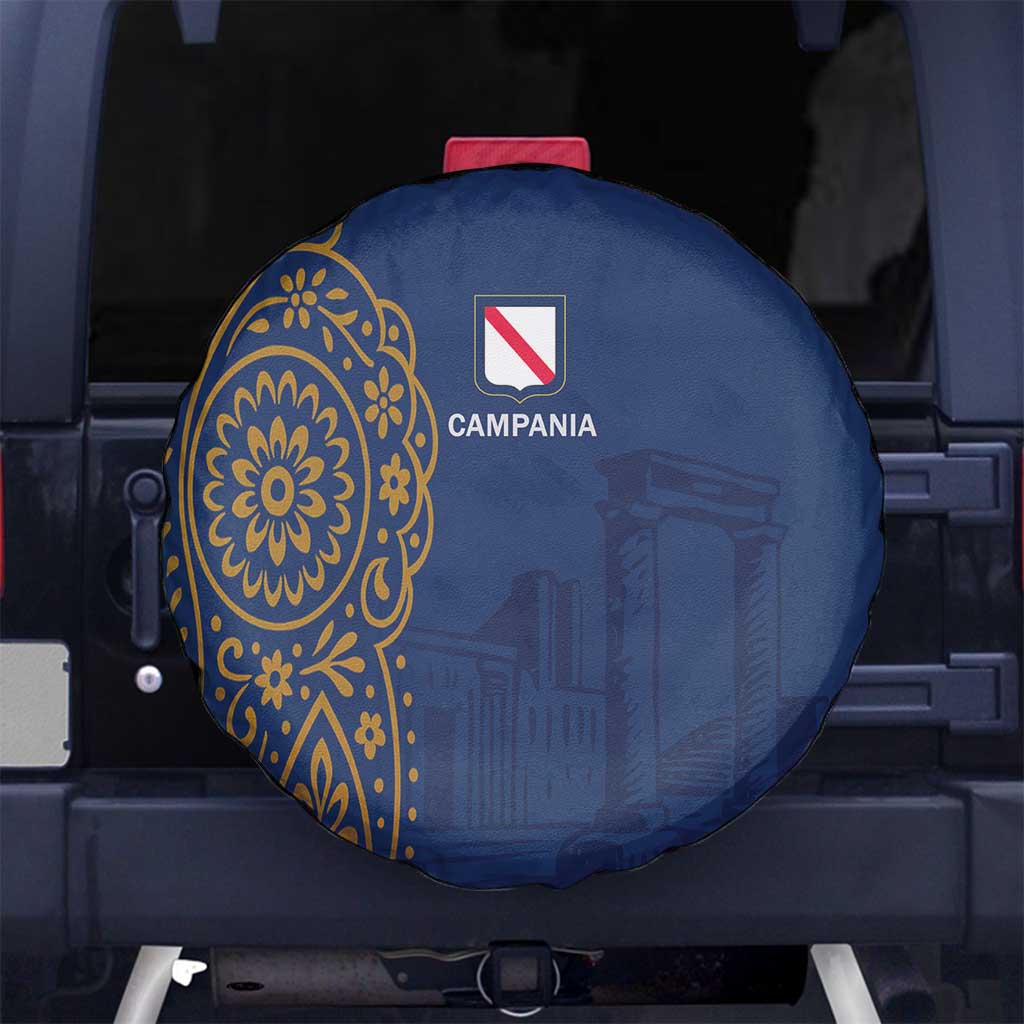Italy Campania Spare Tire Cover Vietri Sul Mare Tile With Pompeii Ruins LT19