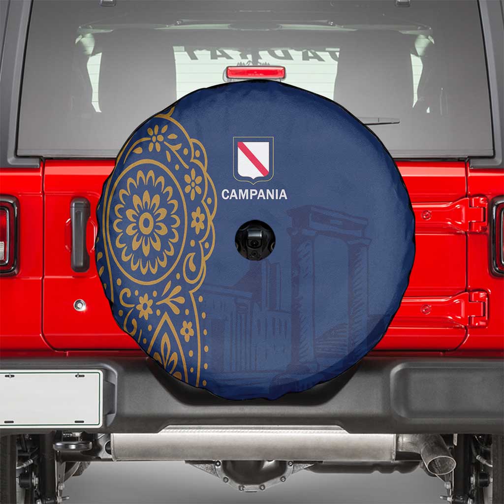 Italy Campania Spare Tire Cover Vietri Sul Mare Tile With Pompeii Ruins LT19