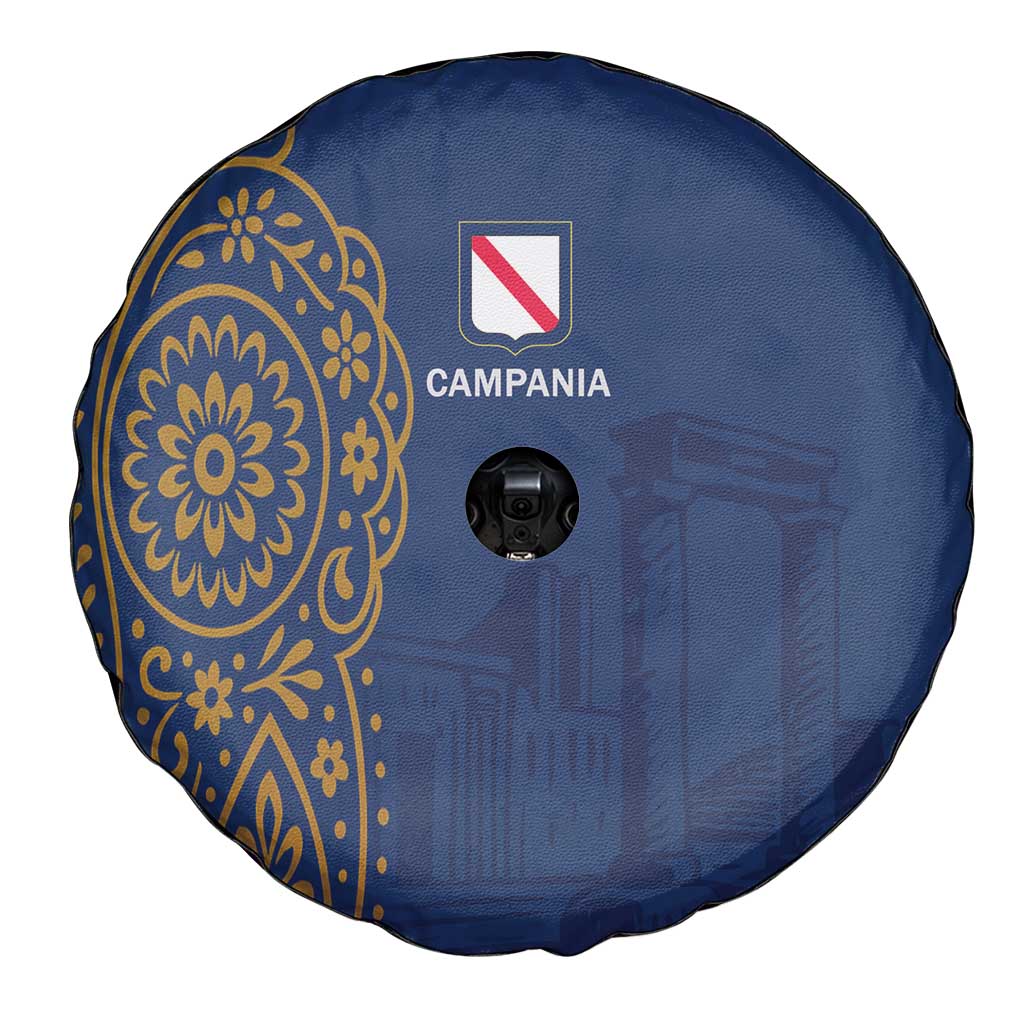 Italy Campania Spare Tire Cover Vietri Sul Mare Tile With Pompeii Ruins LT19