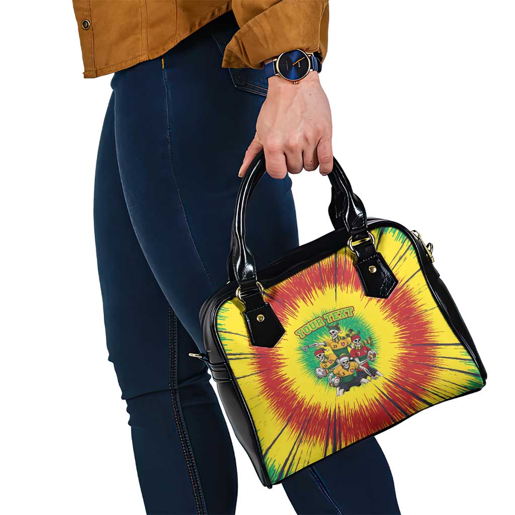 Personalized Lithuania Christmas Shoulder Handbag Skeleton Rugby Tie Dye Vintage LT19