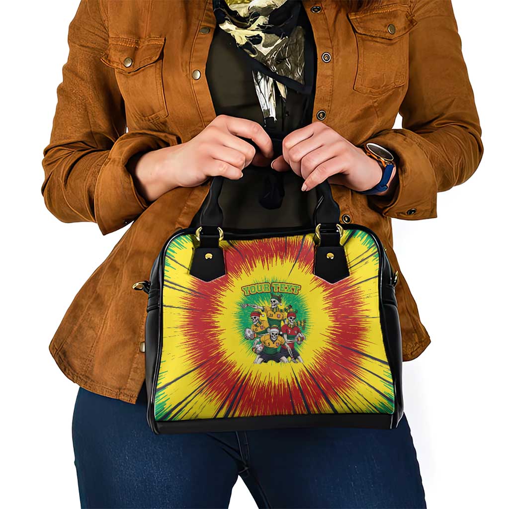 Personalized Lithuania Christmas Shoulder Handbag Skeleton Rugby Tie Dye Vintage LT19