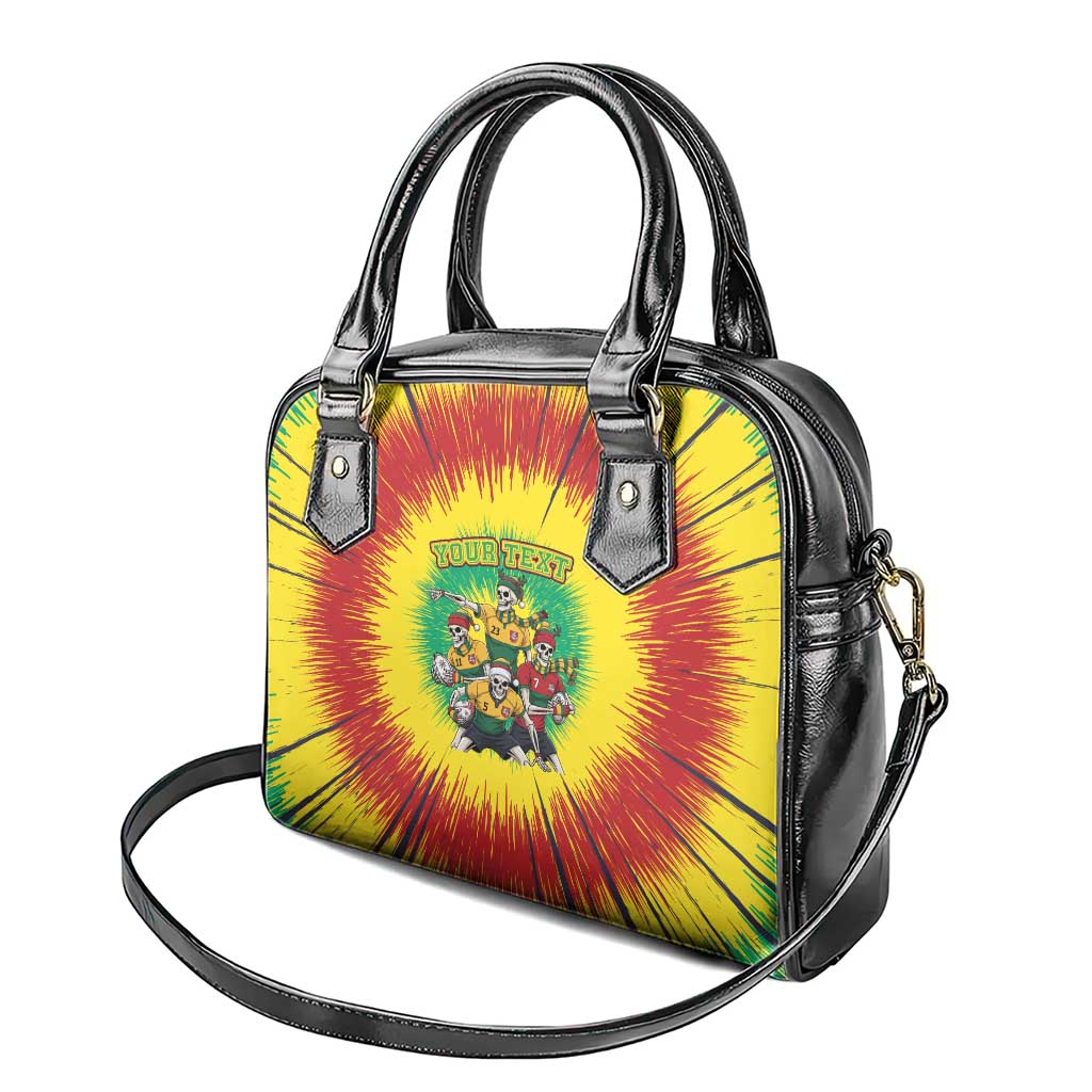 Personalized Lithuania Christmas Shoulder Handbag Skeleton Rugby Tie Dye Vintage LT19