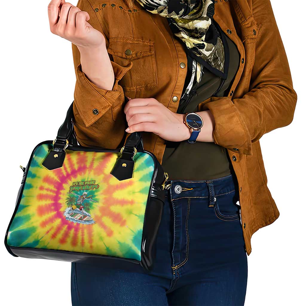 Tie-Dye Skeleton Surfing Lithuania Shoulder Handbag Its 5 OClock Somewhere LT19