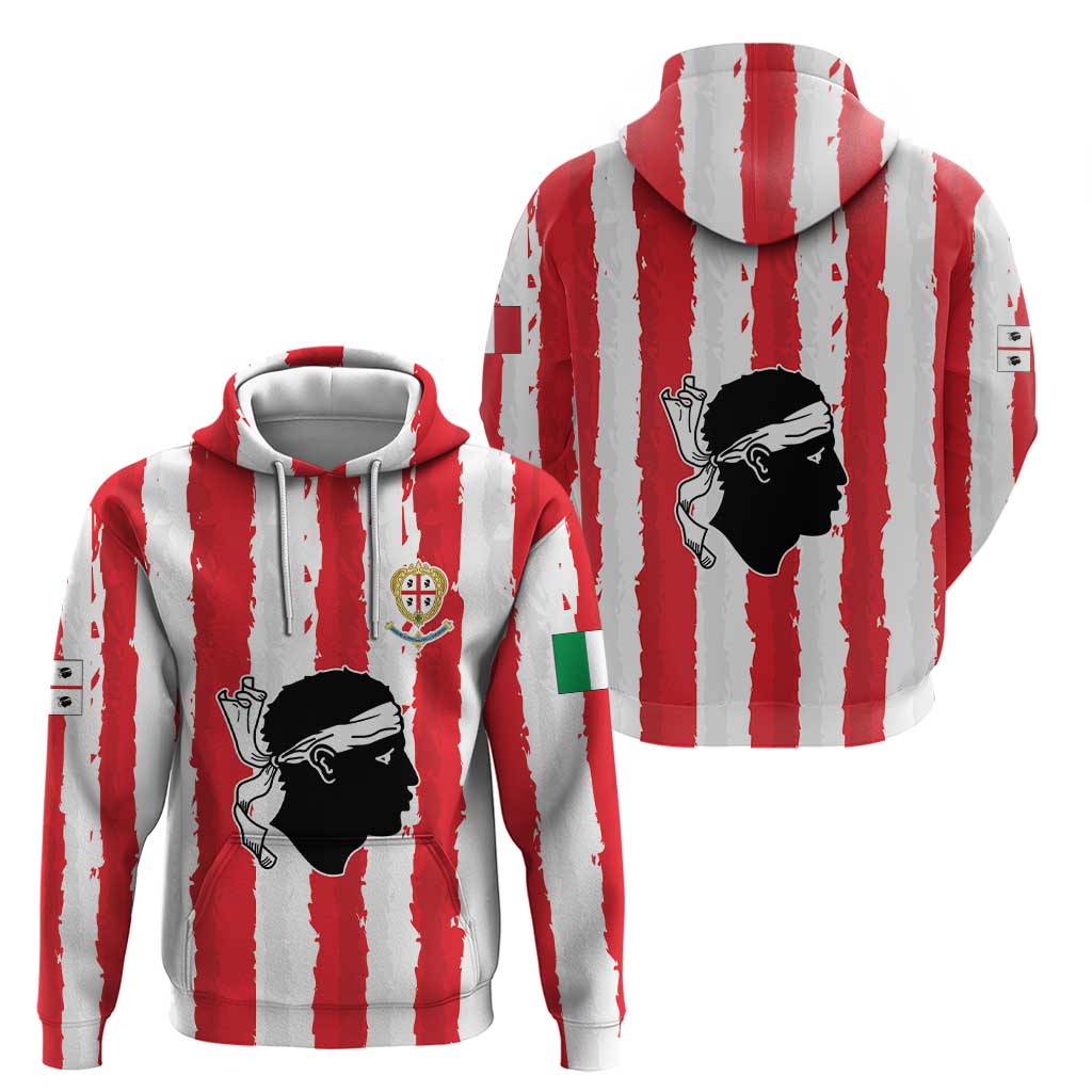 Italy Sardinia Hoodie Moor's Head With Coat Of Arms LT19