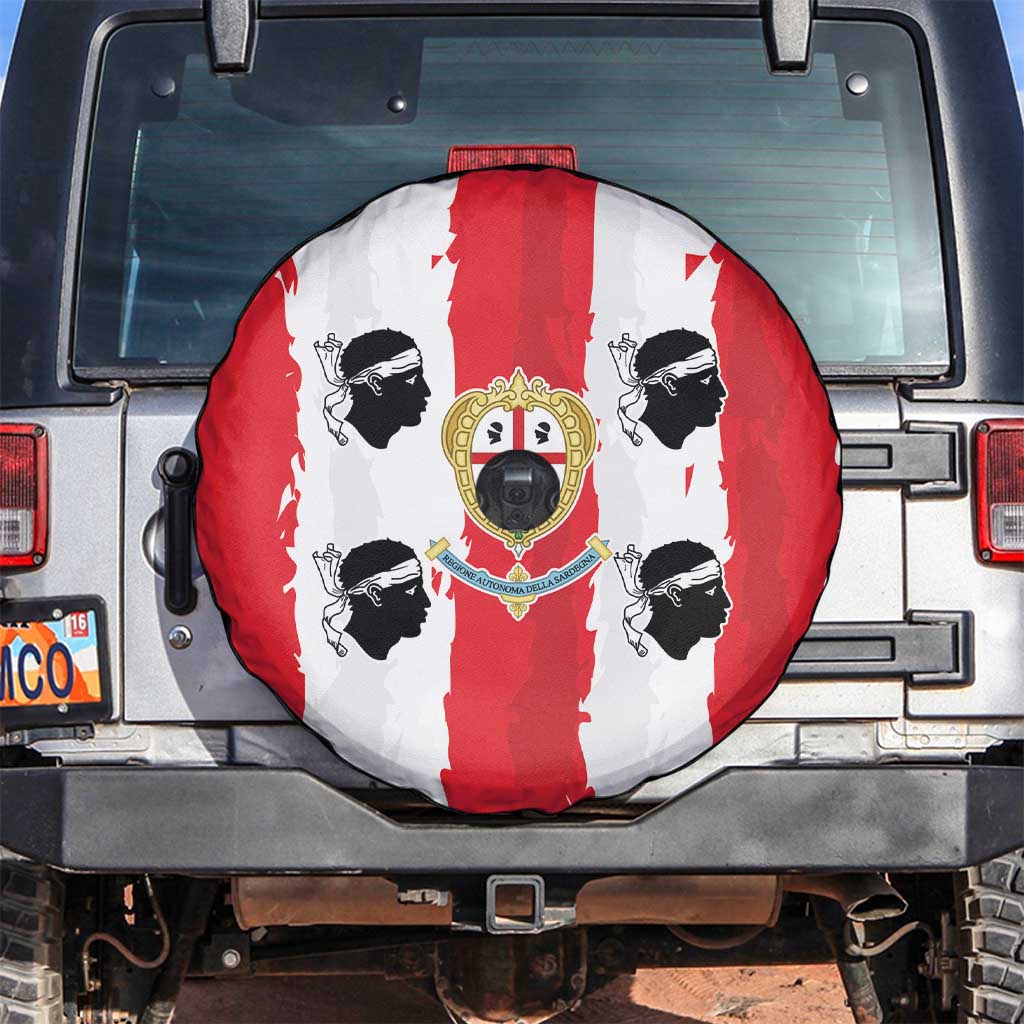 Italy Sardinia Spare Tire Cover Moor's Head With Coat Of Arms LT19