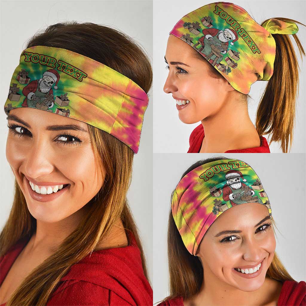 Personalized Lithuania Christmas Neck Gaiter Skeleton Cross Tie-Dye Vintage LT19