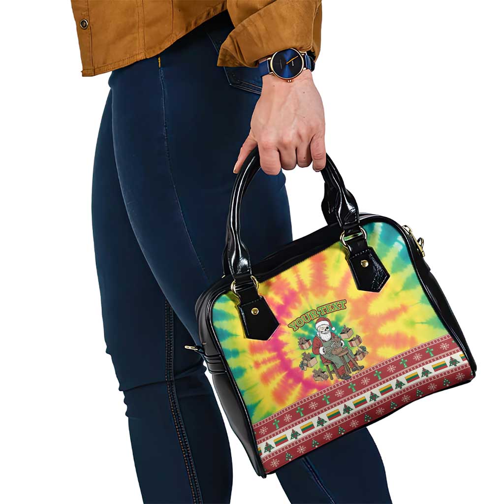 Personalized Lithuania Christmas Shoulder Handbag Skeleton Cross Tie-Dye Vintage LT19