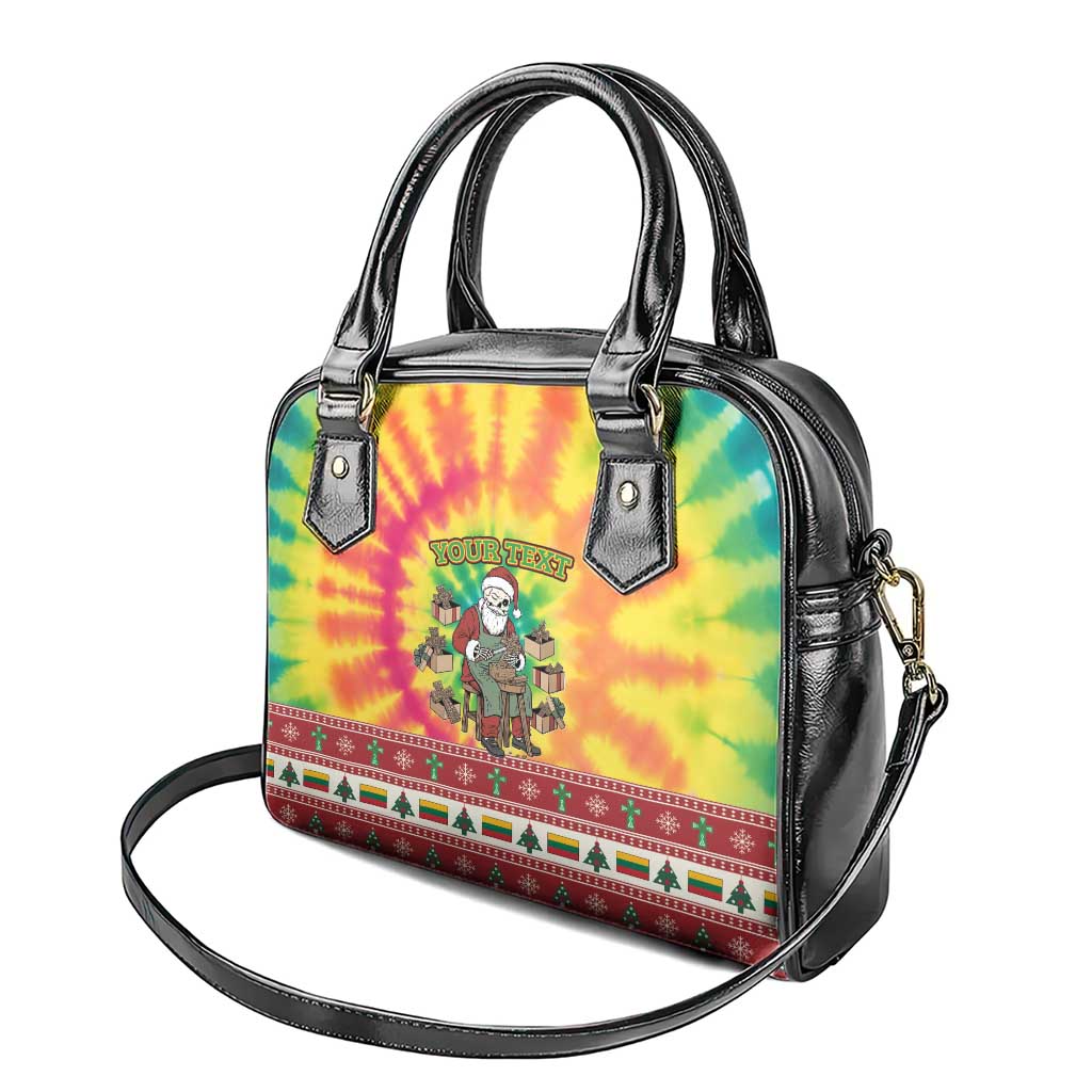 Personalized Lithuania Christmas Shoulder Handbag Skeleton Cross Tie-Dye Vintage LT19