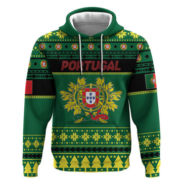 Personalized Portugal Christmas Hoodie Emblem With Flag Style LT19