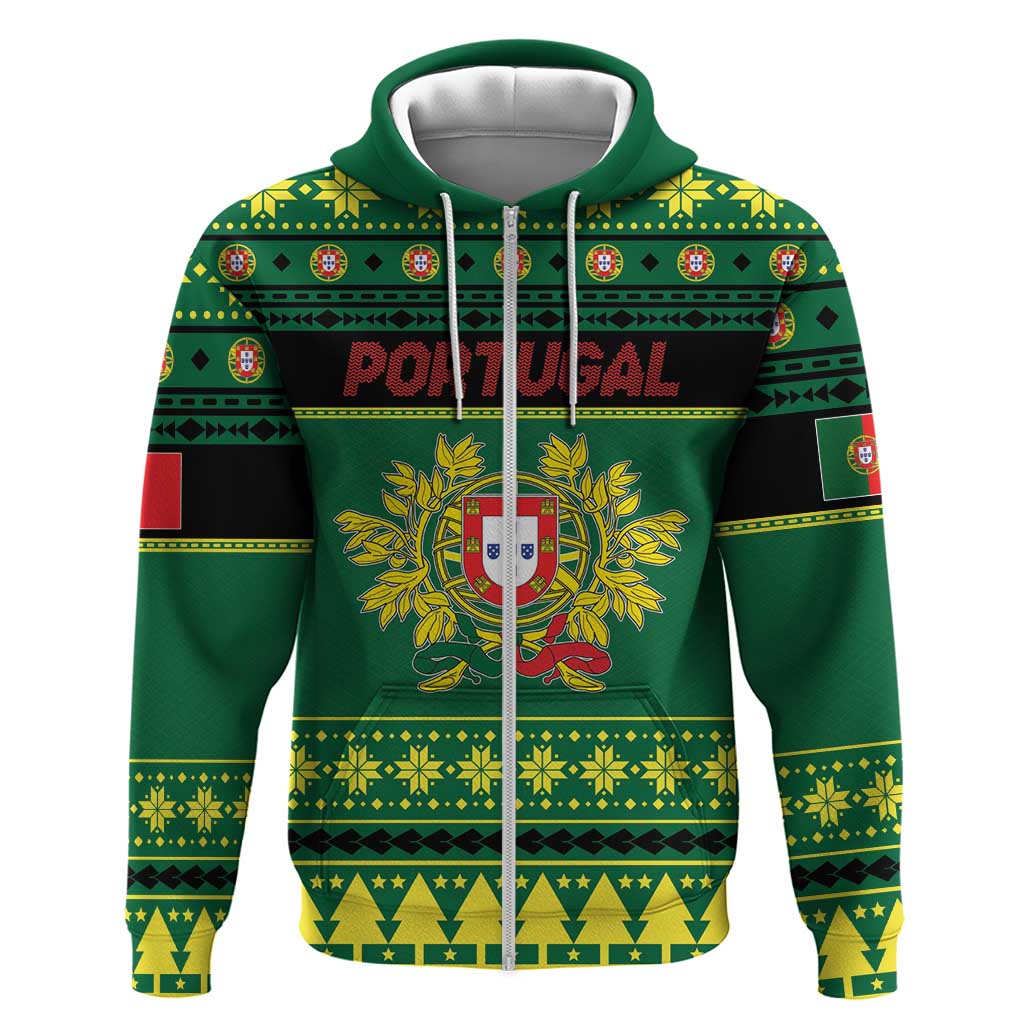 Personalized Portugal Christmas Hoodie Emblem With Flag Style LT19