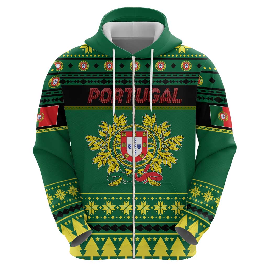 Personalized Portugal Christmas Hoodie Emblem With Flag Style LT19