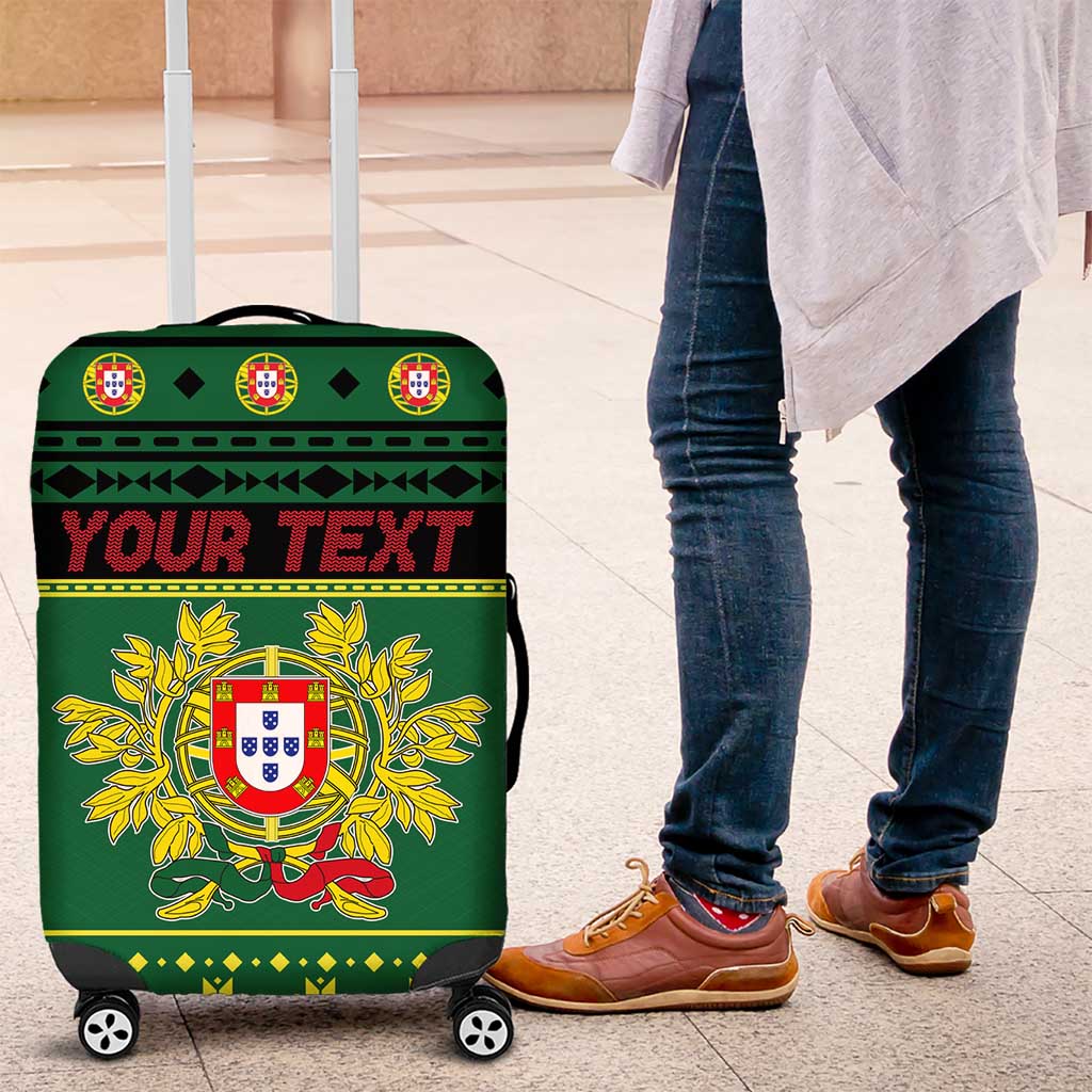 Personalized Portugal Christmas Luggage Cover Emblem With Flag Style LT19