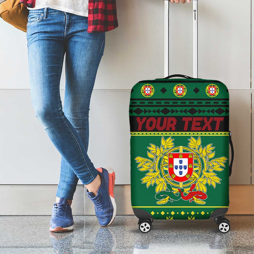 Personalized Portugal Christmas Luggage Cover Emblem With Flag Style LT19