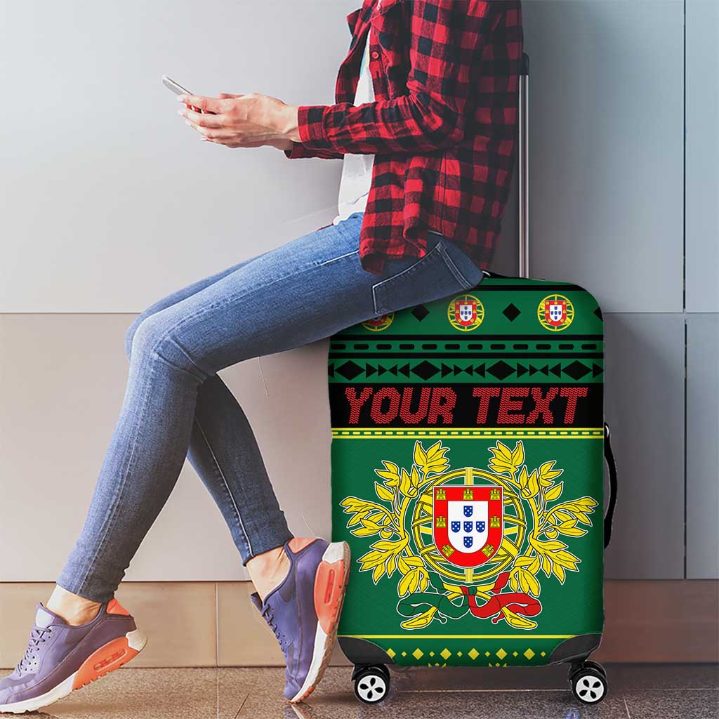 Personalized Portugal Christmas Luggage Cover Emblem With Flag Style LT19