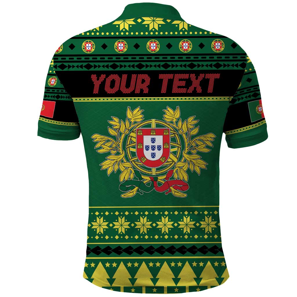 Personalized Portugal Christmas Polo Shirt Emblem With Flag Style LT19
