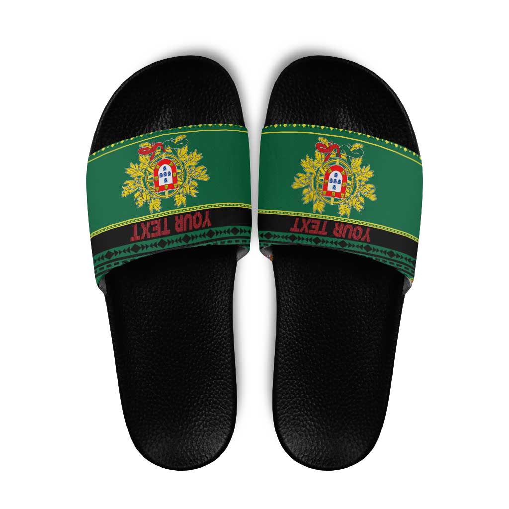 Personalized Portugal Christmas Slide Sandals Emblem With Flag Style LT19