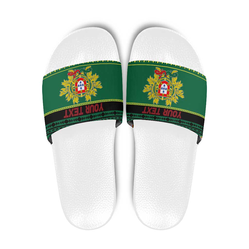 Personalized Portugal Christmas Slide Sandals Emblem With Flag Style LT19