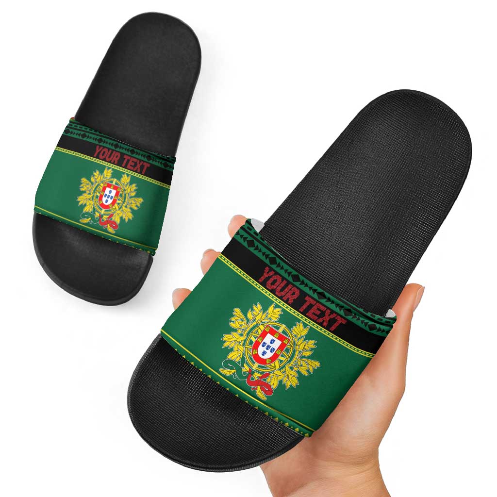 Personalized Portugal Christmas Slide Sandals Emblem With Flag Style LT19