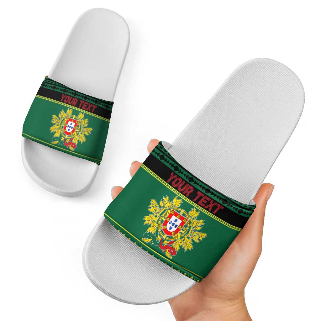 Personalized Portugal Christmas Slide Sandals Emblem With Flag Style LT19