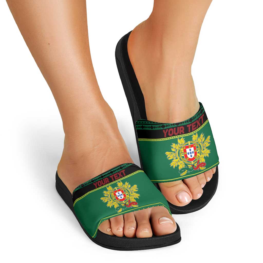 Personalized Portugal Christmas Slide Sandals Emblem With Flag Style LT19