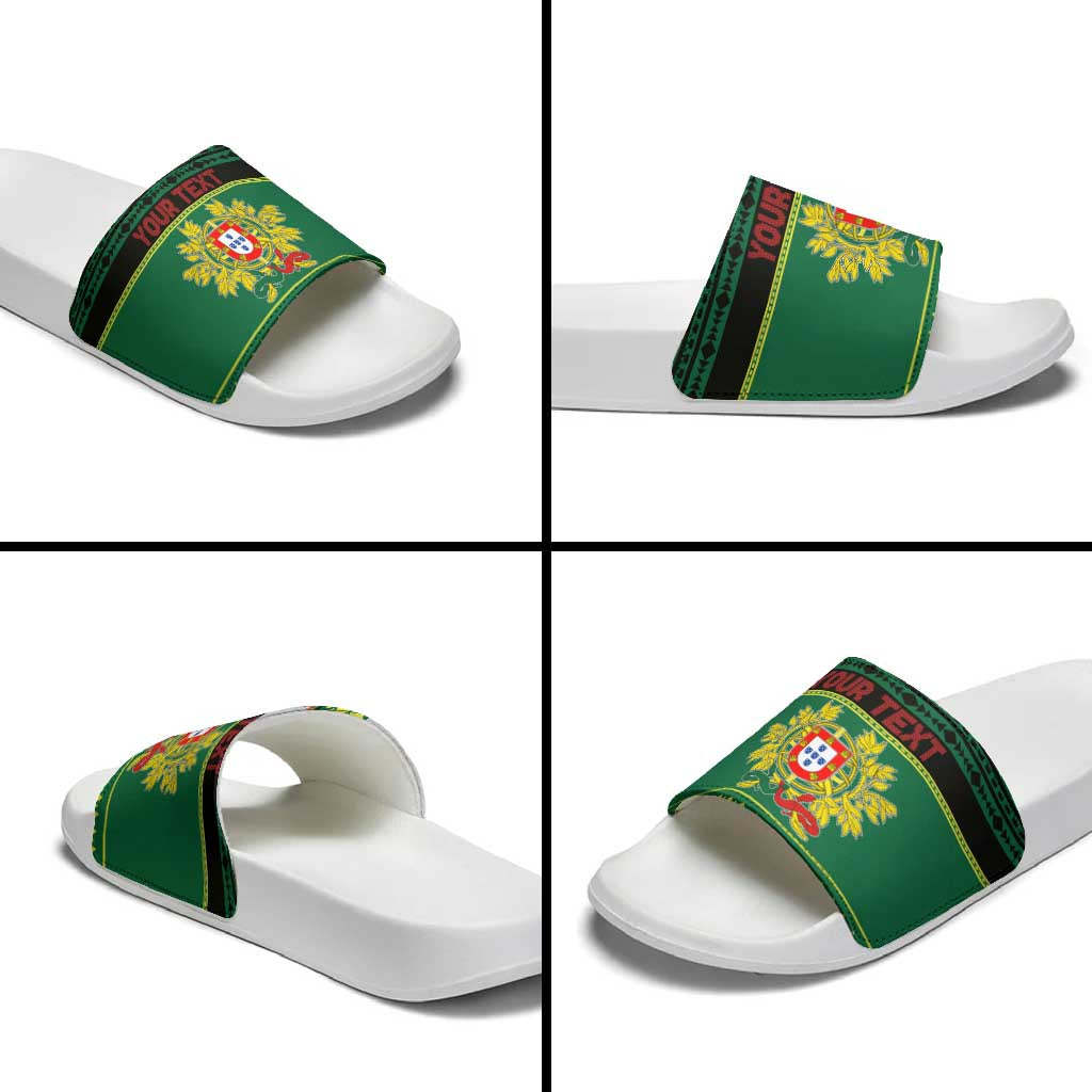 Personalized Portugal Christmas Slide Sandals Emblem With Flag Style LT19