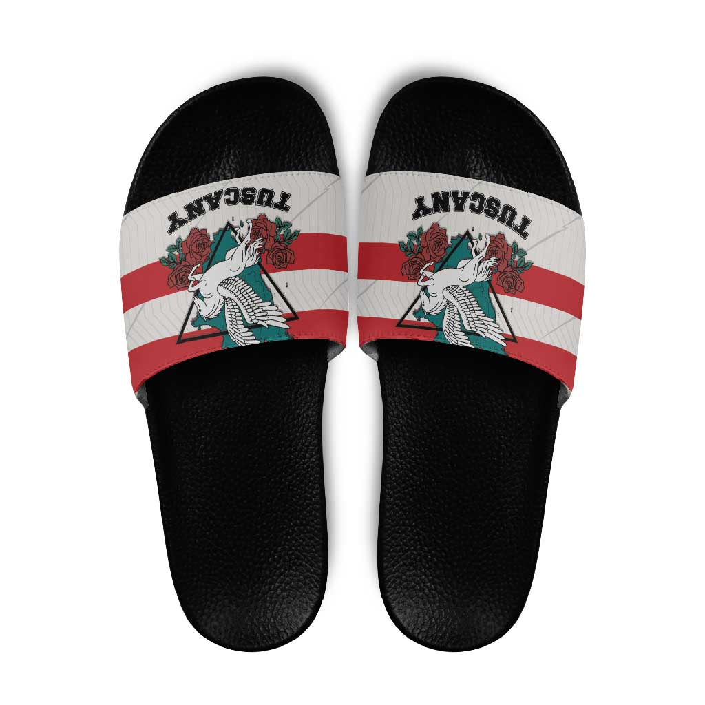 Italy Tuscany Slide Sandals Pegasus With Map Style LT19