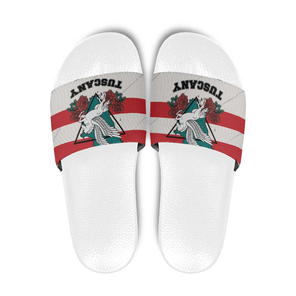 Italy Tuscany Slide Sandals Pegasus With Map Style LT19