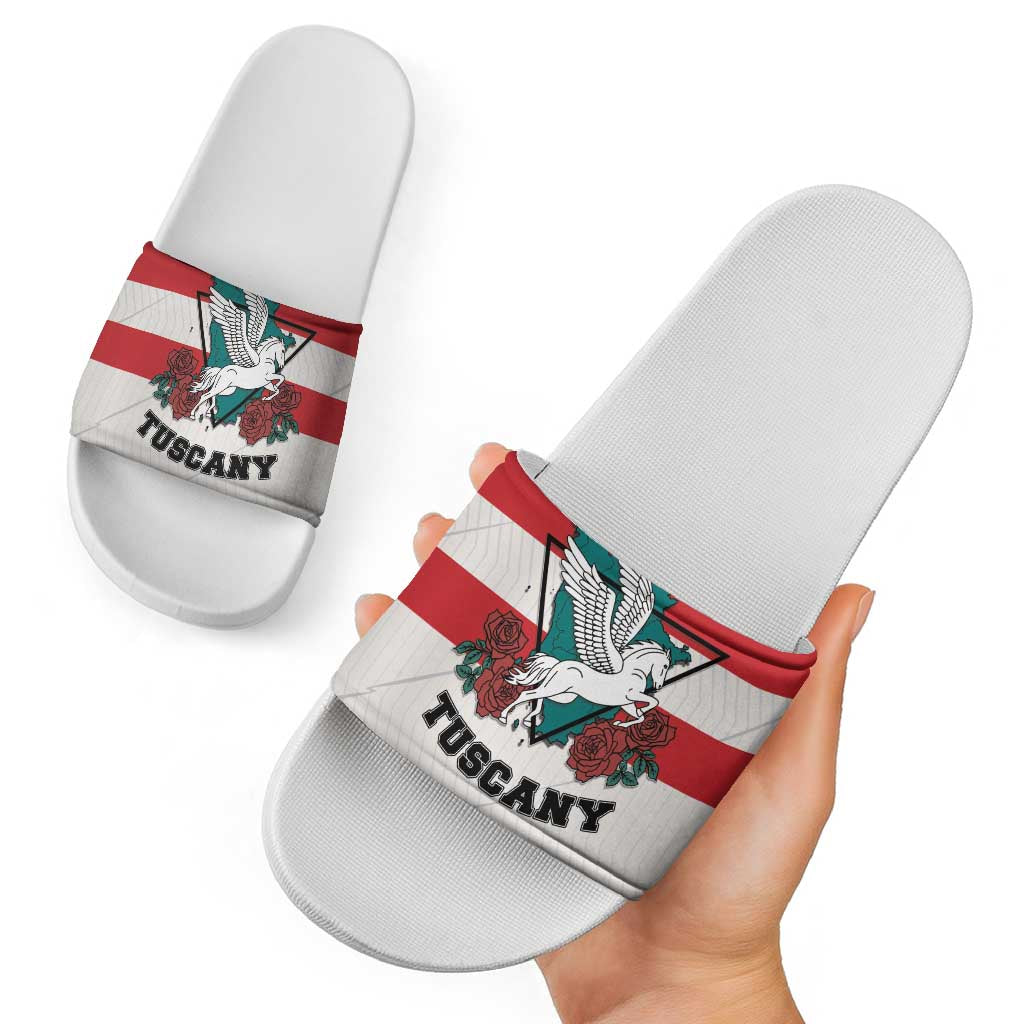 Italy Tuscany Slide Sandals Pegasus With Map Style LT19