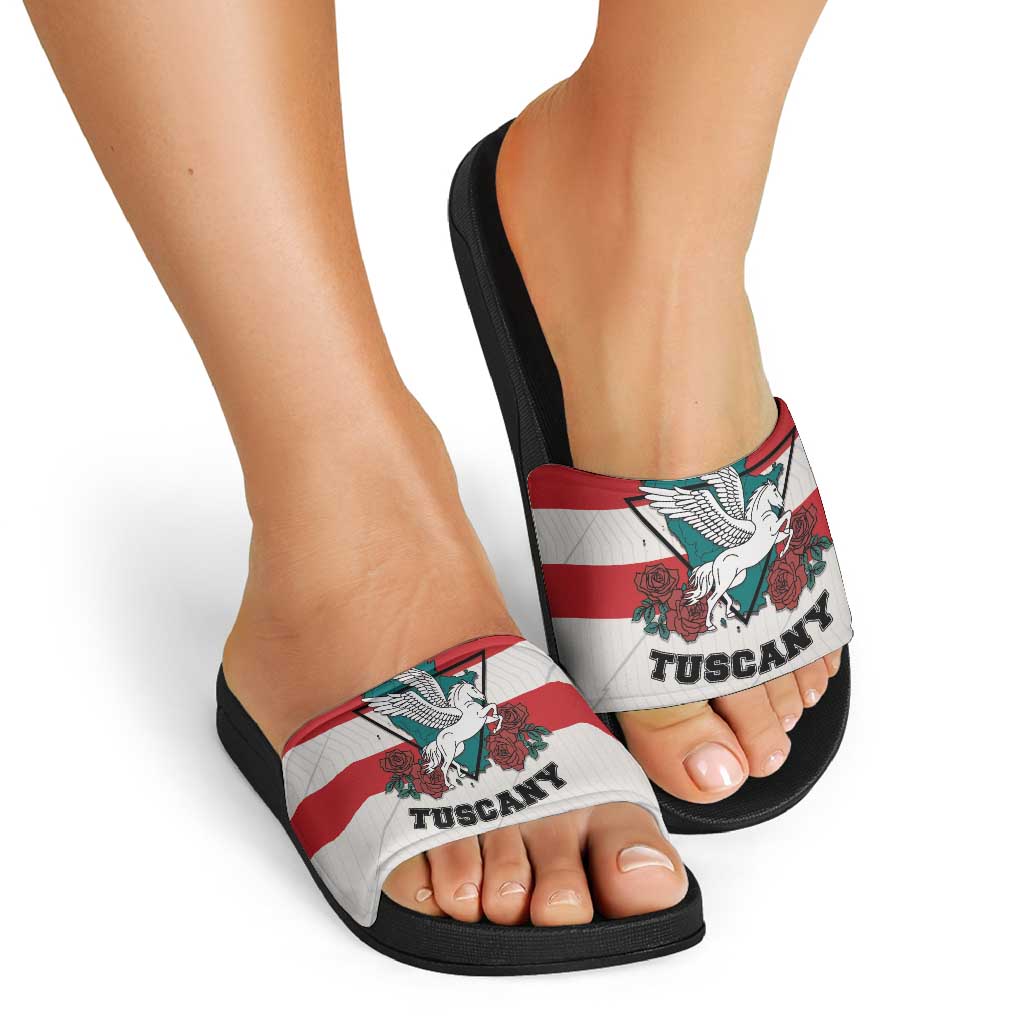 Italy Tuscany Slide Sandals Pegasus With Map Style LT19