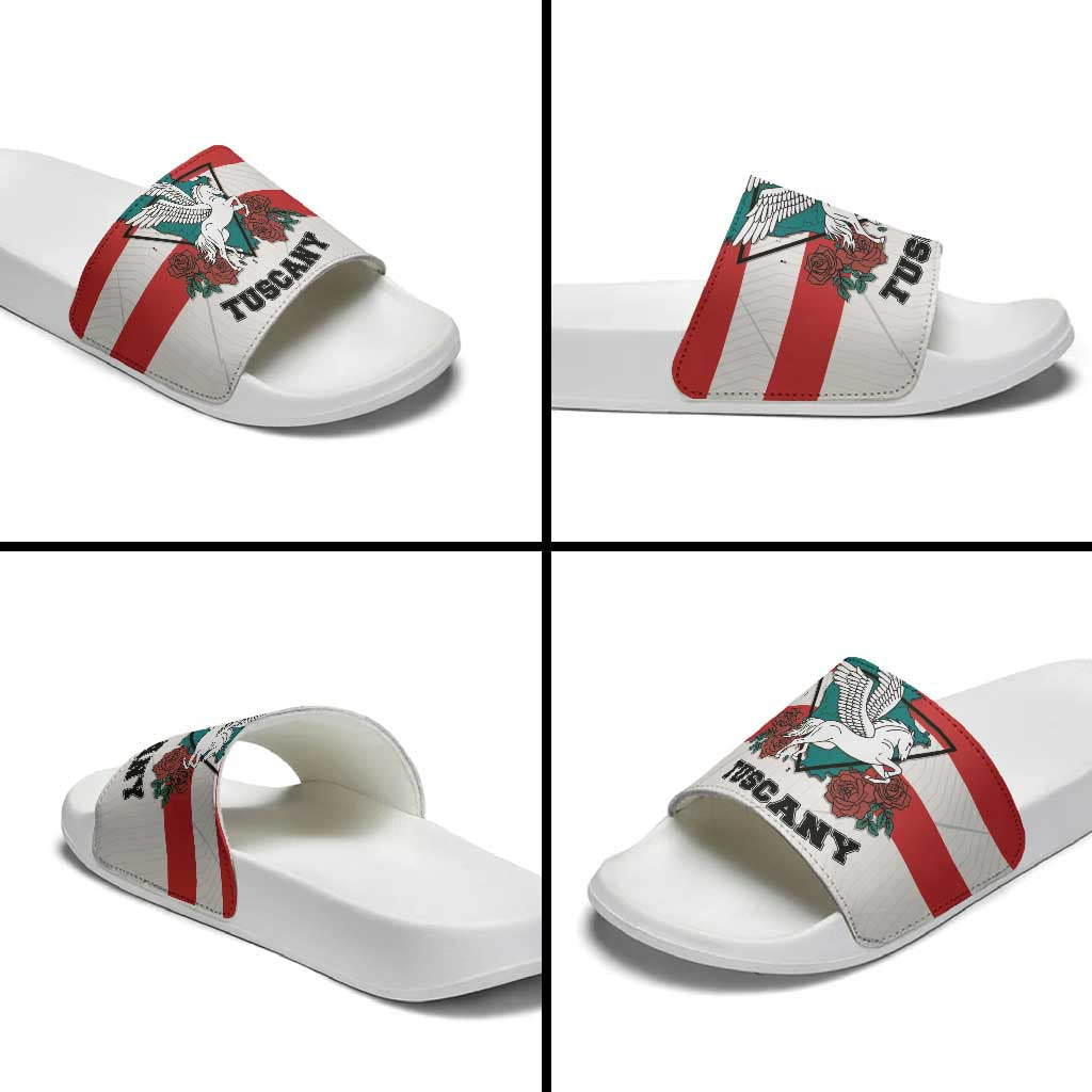 Italy Tuscany Slide Sandals Pegasus With Map Style LT19