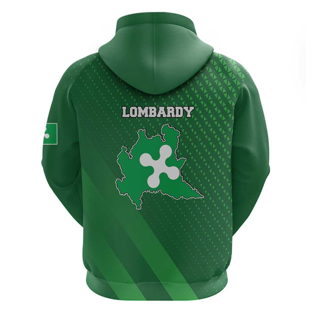 Italy Lombardy Hoodie Map With Flag Style LT19