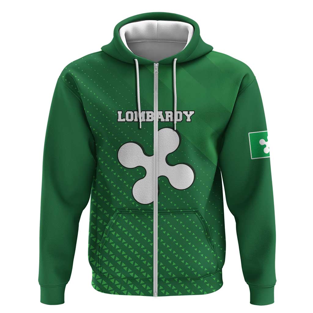 Italy Lombardy Hoodie Map With Flag Style LT19