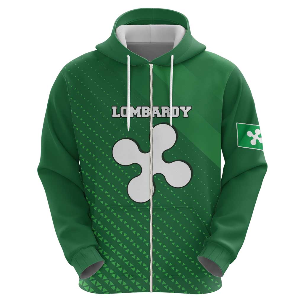 Italy Lombardy Hoodie Map With Flag Style LT19