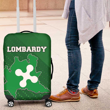 Italy Lombardy Luggage Cover Map With Flag Style LT19