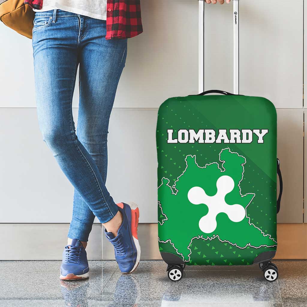 Italy Lombardy Luggage Cover Map With Flag Style LT19