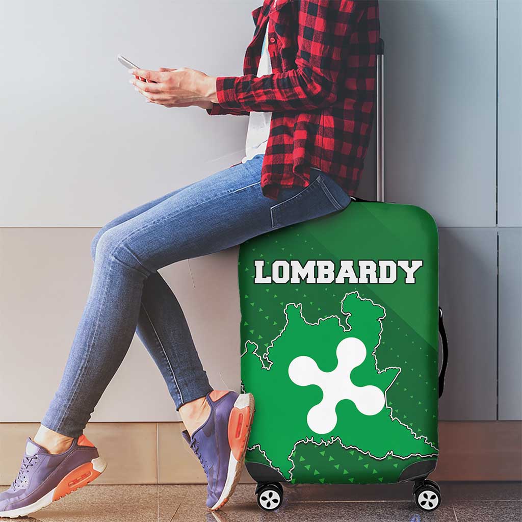Italy Lombardy Luggage Cover Map With Flag Style LT19