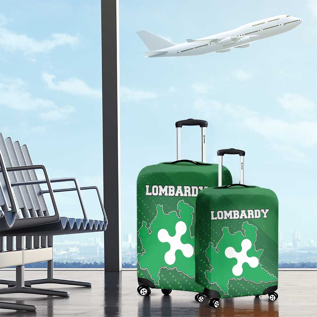 Italy Lombardy Luggage Cover Map With Flag Style LT19