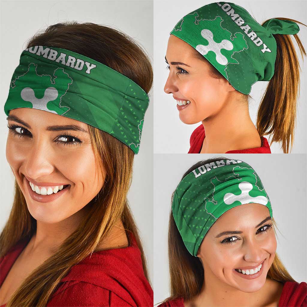Italy Lombardy Neck Gaiter Map With Flag Style LT19