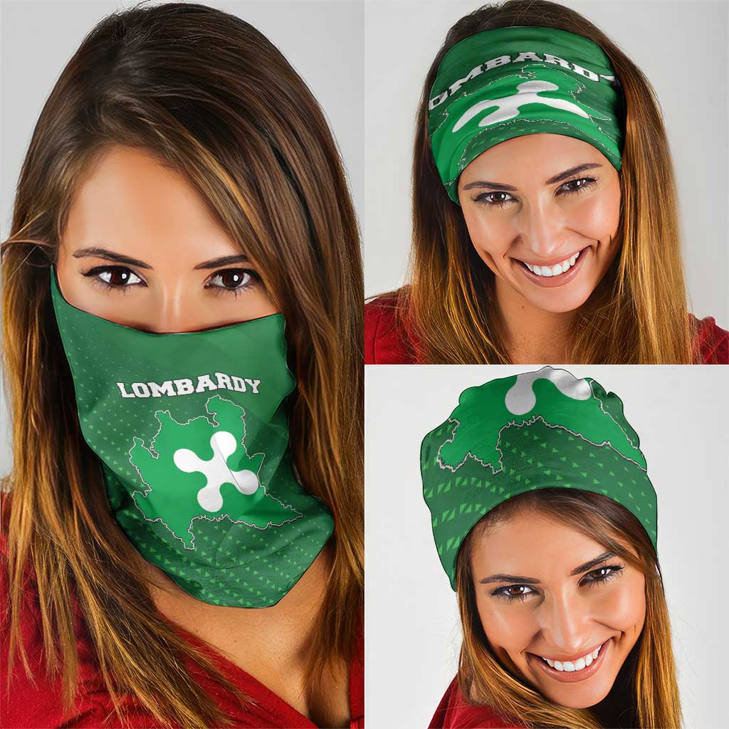 Italy Lombardy Neck Gaiter Map With Flag Style LT19