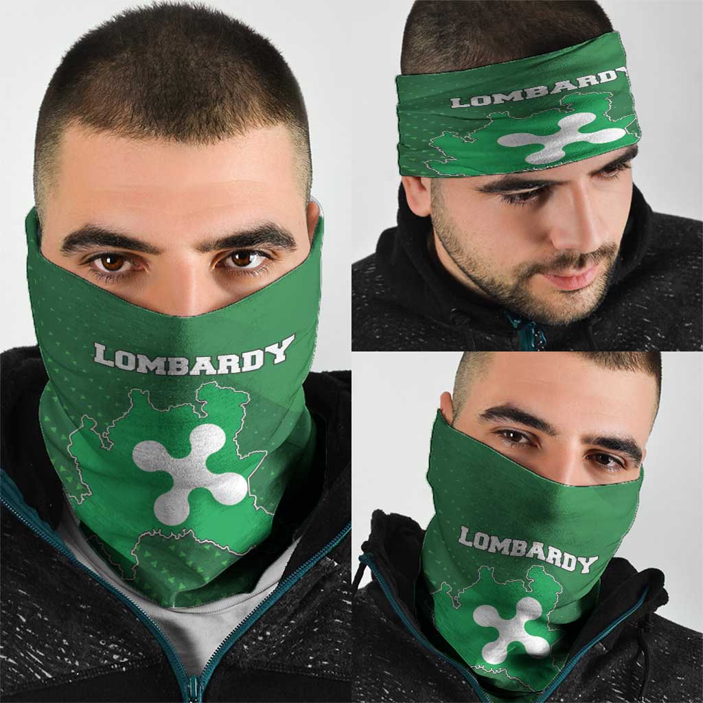 Italy Lombardy Neck Gaiter Map With Flag Style LT19