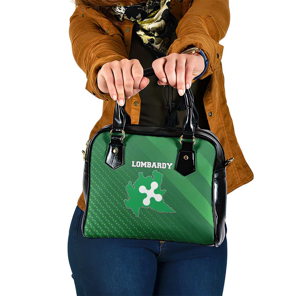 Italy Lombardy Shoulder Handbag Map With Flag Style LT19