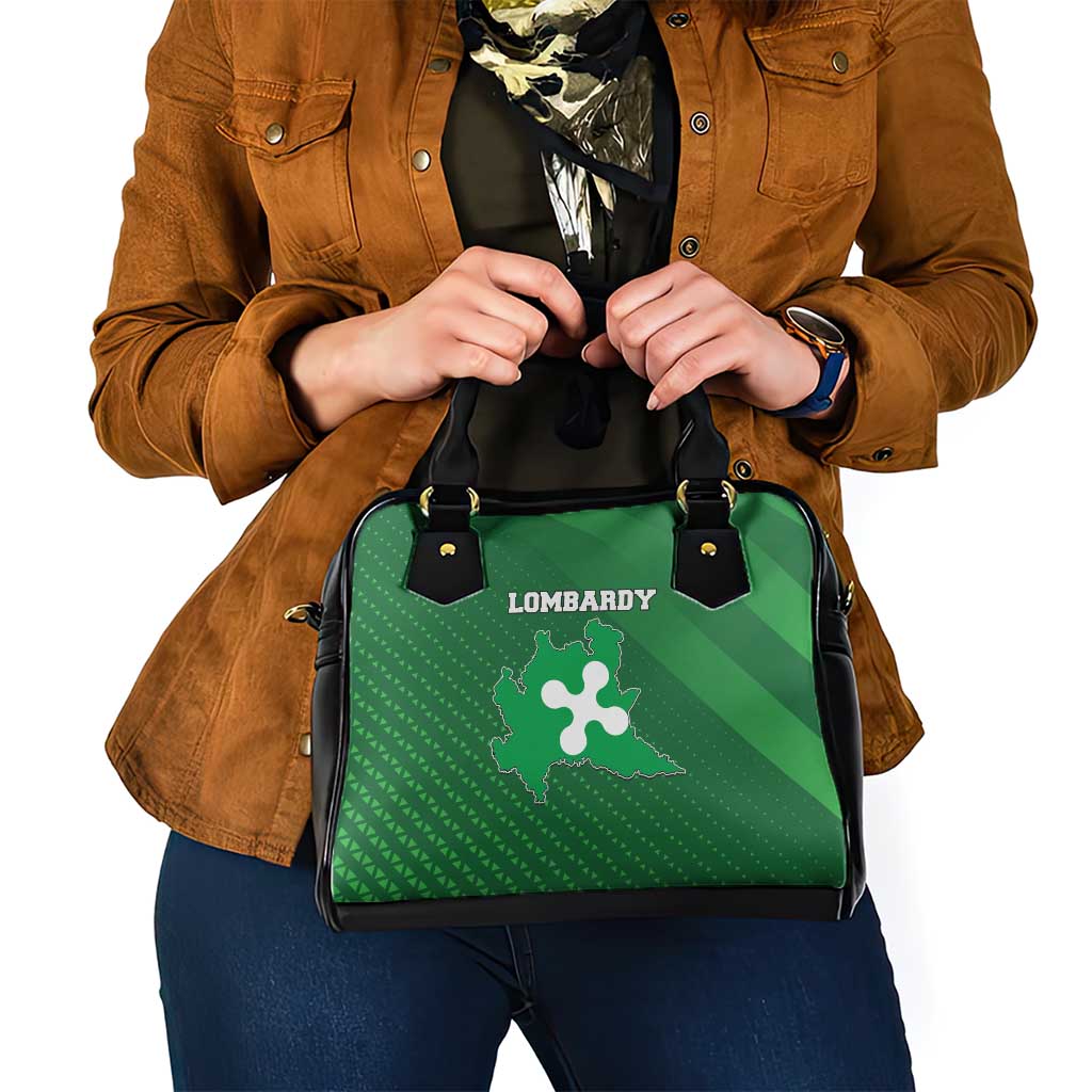 Italy Lombardy Shoulder Handbag Map With Flag Style LT19