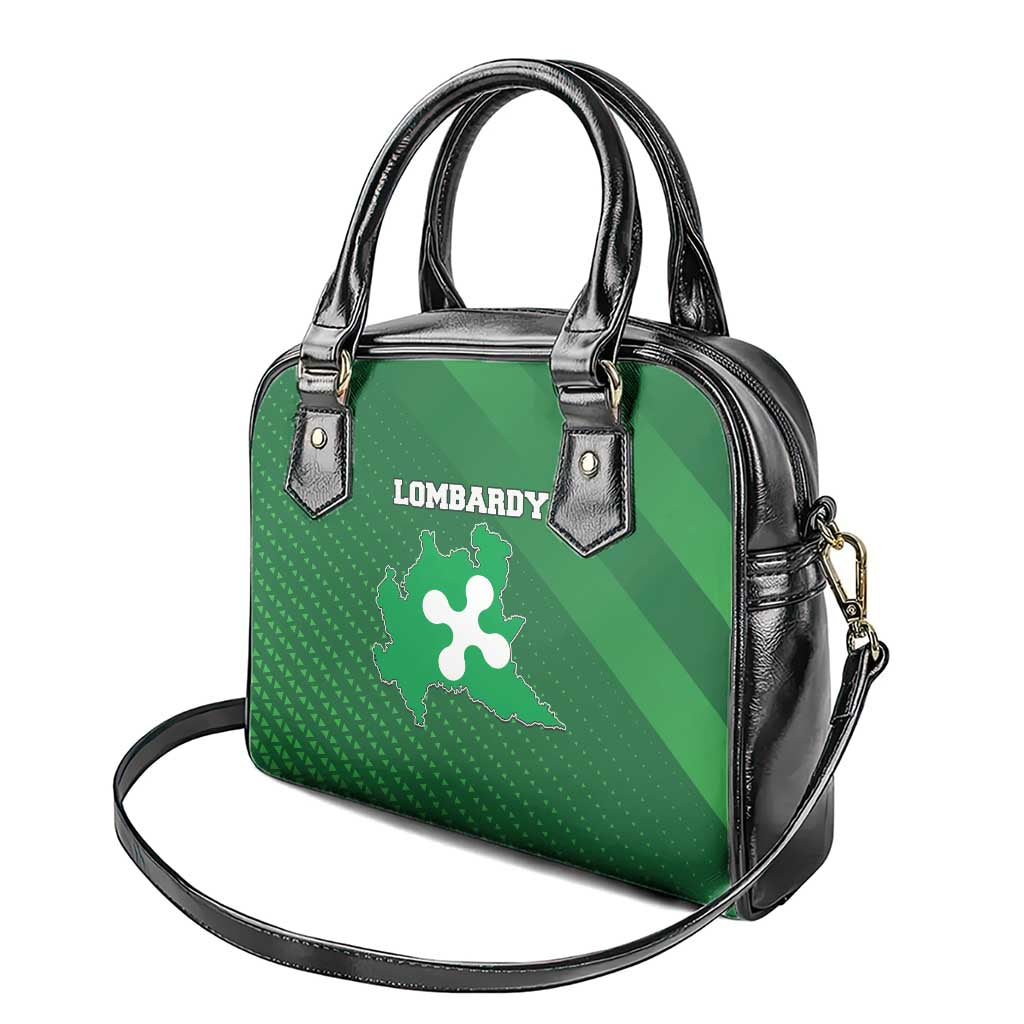 Italy Lombardy Shoulder Handbag Map With Flag Style LT19