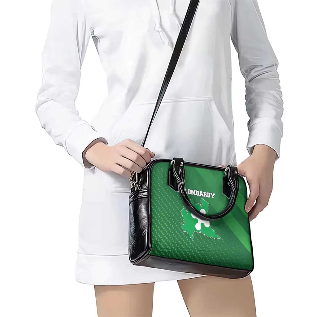 Italy Lombardy Shoulder Handbag Map With Flag Style LT19