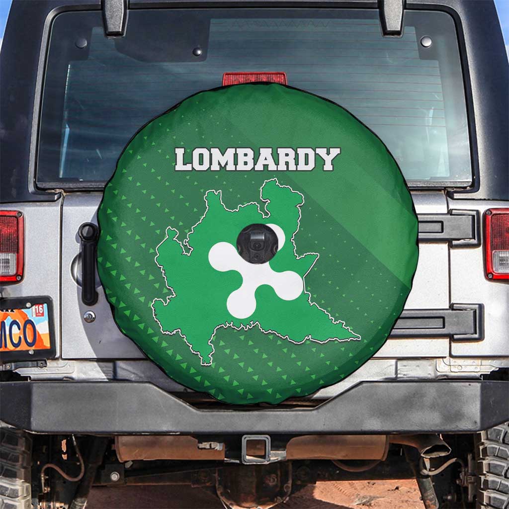 Italy Lombardy Spare Tire Cover Map With Flag Style LT19