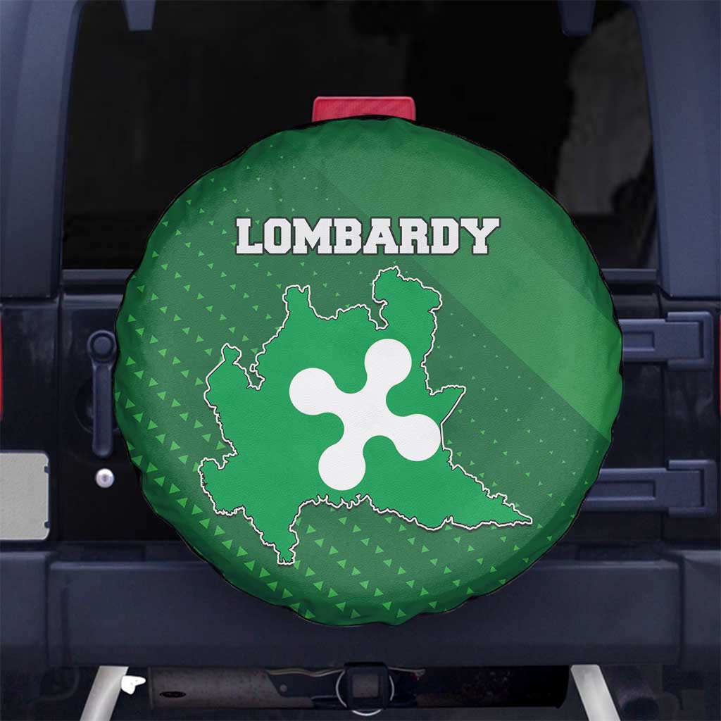 Italy Lombardy Spare Tire Cover Map With Flag Style LT19