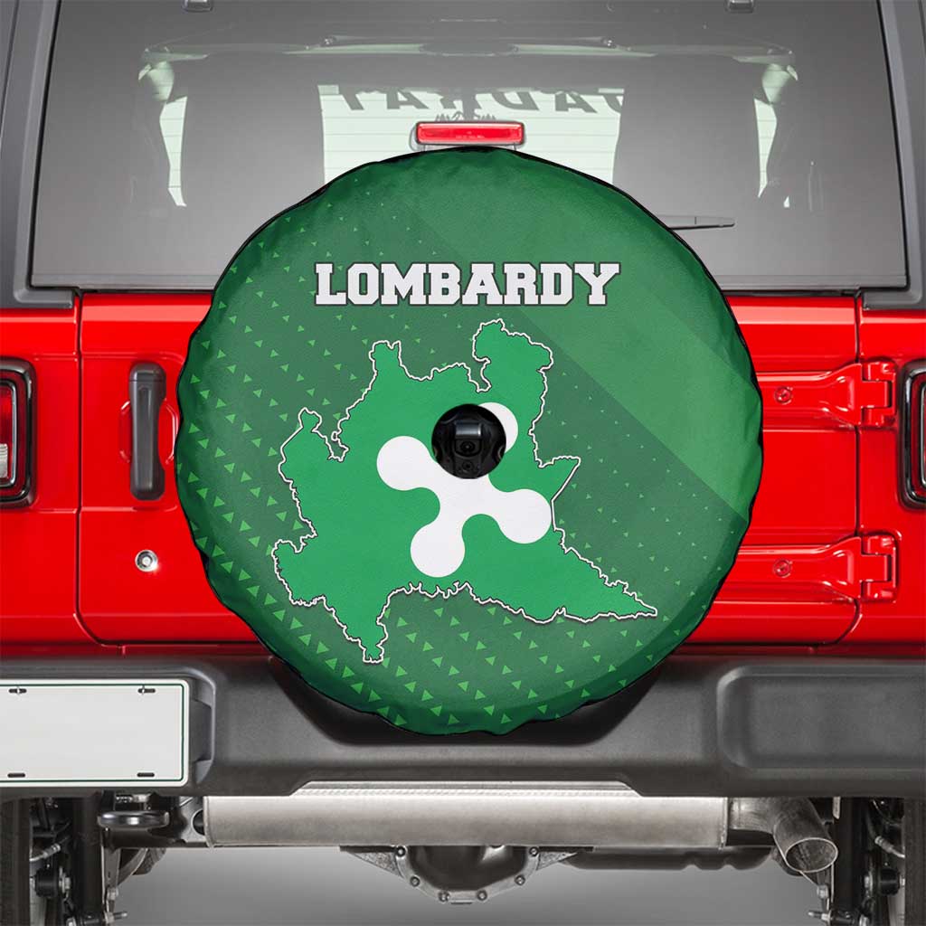 Italy Lombardy Spare Tire Cover Map With Flag Style LT19