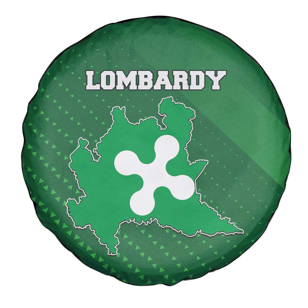Italy Lombardy Spare Tire Cover Map With Flag Style LT19