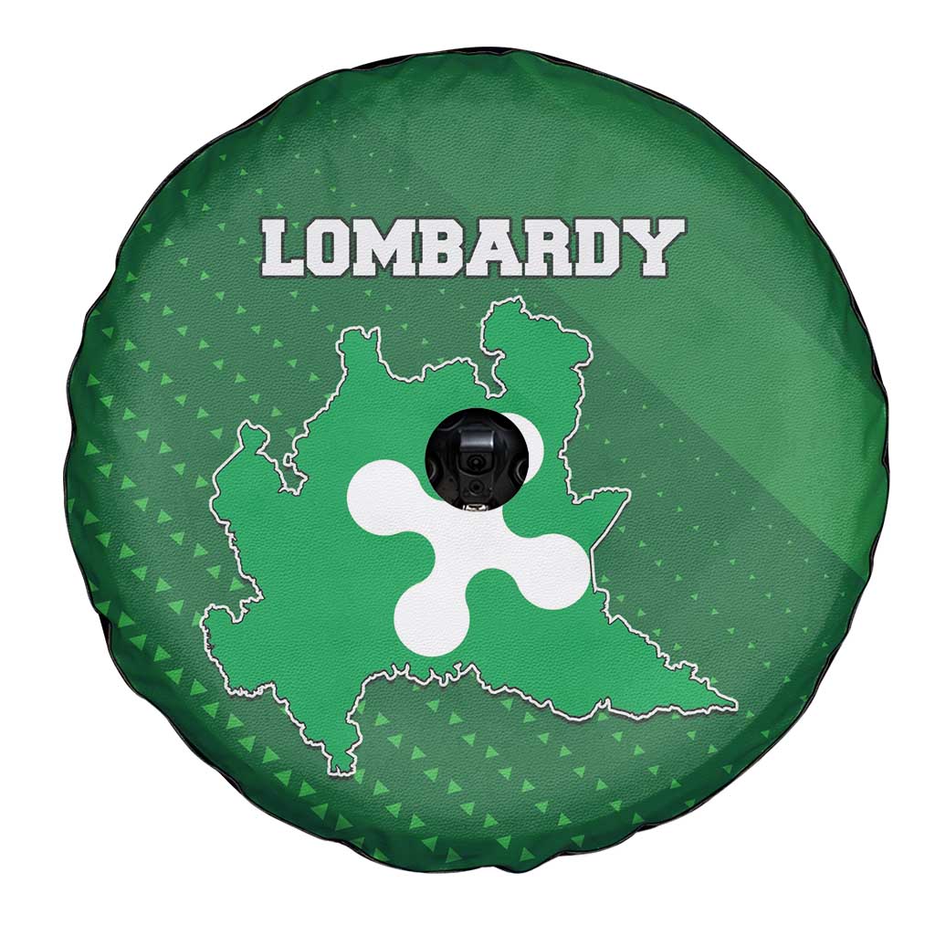 Italy Lombardy Spare Tire Cover Map With Flag Style LT19