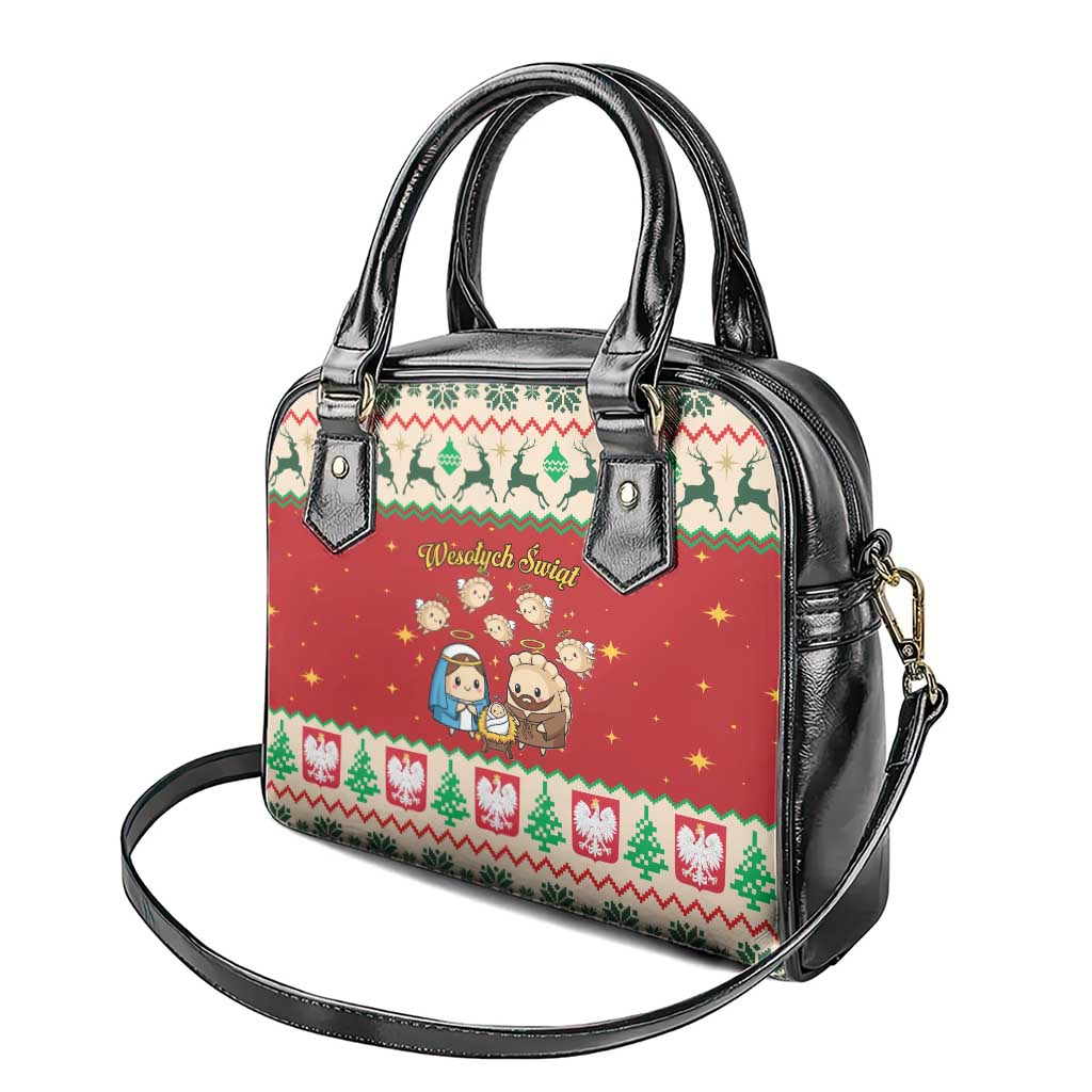 Poland Christmas Shoulder Handbag Polish Pierogi Mascot Nativity Scene LT19